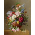 Натюрморт с рози, люляк, божури, лалета във ваза от теракота (1810) РЕПРОДУКЦИИ НА КАРТИНИ